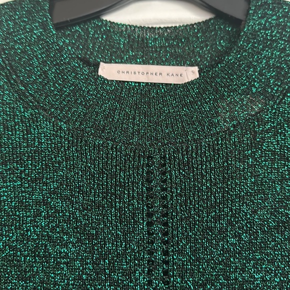 NWT Beautiful Christopher Kane green sparkle sweater. - Picture 3 of 9